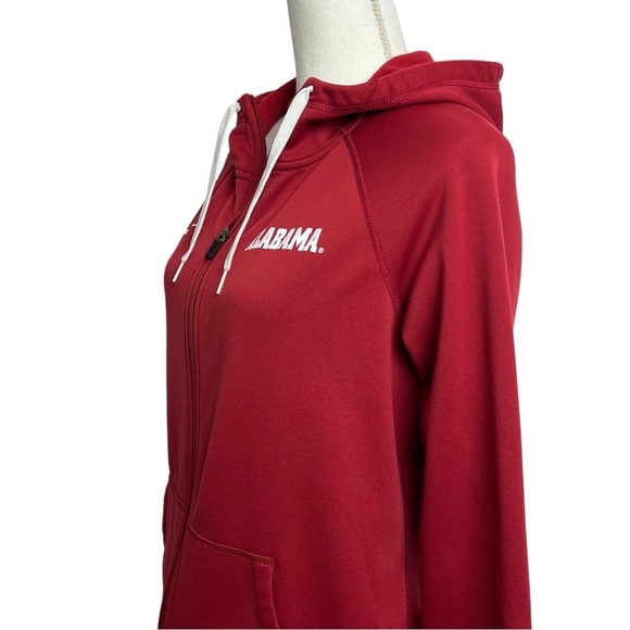 Nike Therma-Fit Women’s Alabama Hoodie Sweatshirt Sz Large Red Pockets Full Zip - Picture 4 of 12